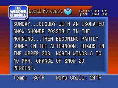 WeatherSTAR 4000 Emulator - Jan. 26, 2008