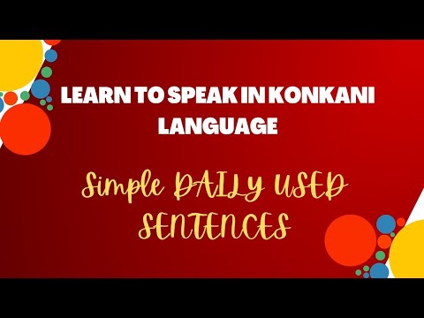 LEARN KONKANI... SIMPLE DAILY USED SENTENCES