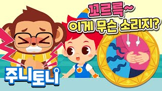 배고프면 왜 꼬르륵 소리가 날까? | 큐리큐리송 | 배고플때 나는 소리 파헤치기 🙉 | 알쏭달쏭 인체탐험 | 호기심동요 | 주니토니 by 키즈캐슬