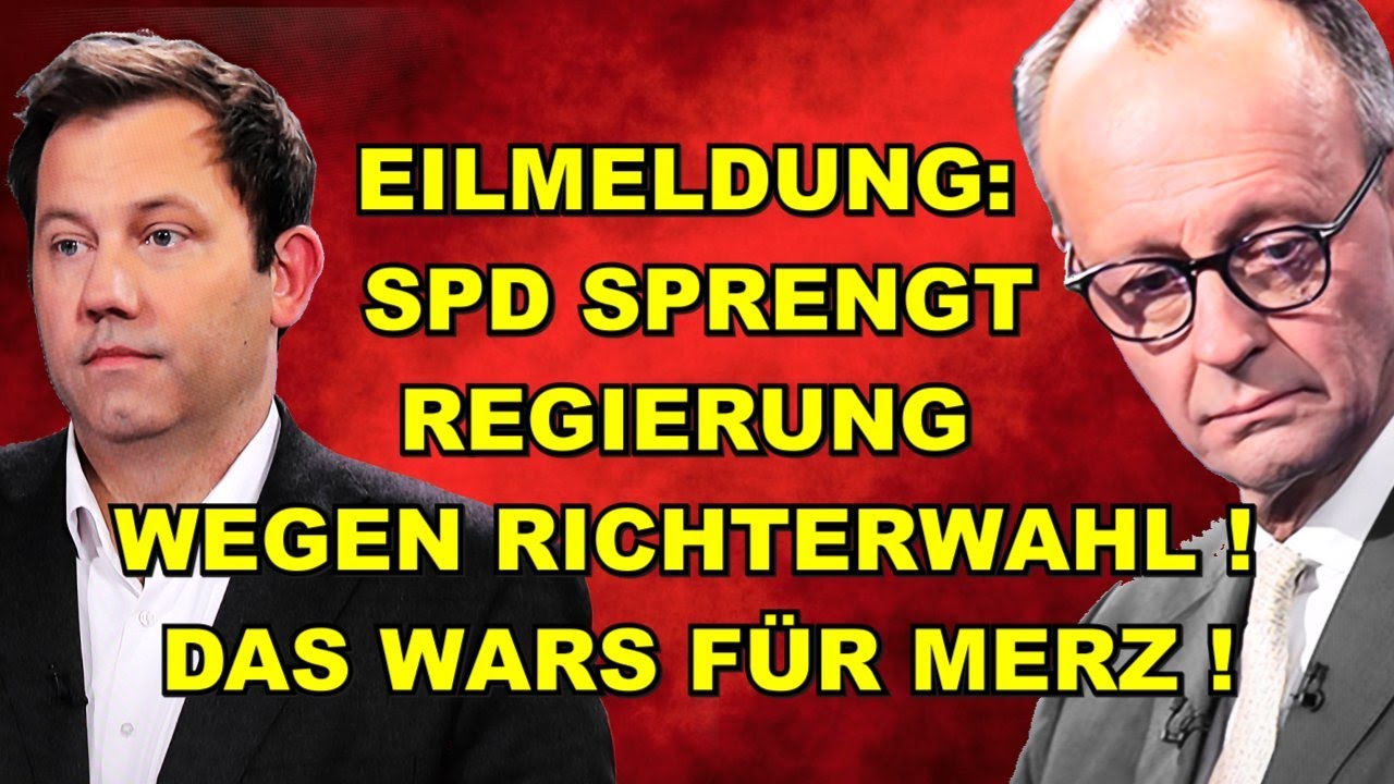EIL: SPD sprengt Regierung! Das wars für Merz!