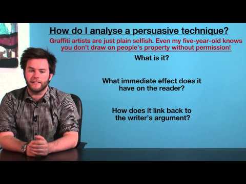 VCE English - How to analyse persuasive techniques (Language Analysis)