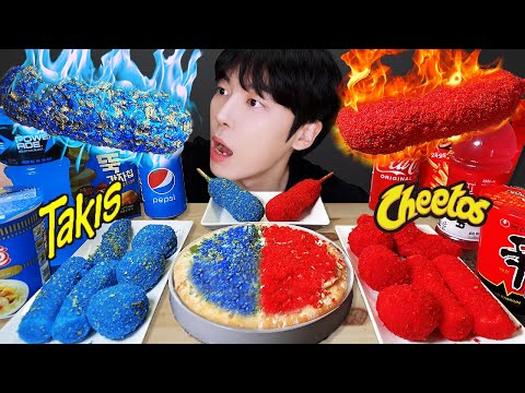 ASMR MUKBANG 직접 만든 타키스 대왕 가래떡 떡볶이 불닭볶음면 치즈스틱 핫도그 먹방 & 레시피 FIRE NOODLES AND Tteokbokki EATING SOUND!