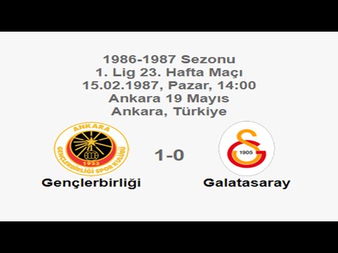 Gençlerbirliği 1-0 Galatasaray [HD] 15.02.1987 - 1986-1987 Turkish 1st League Matchday 23