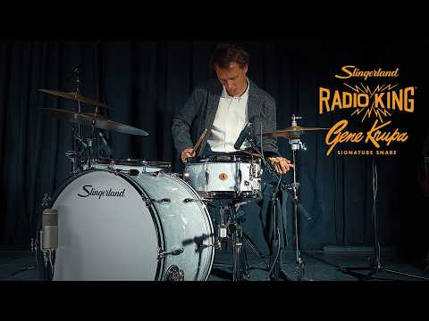 Slingerland Gene Krupa Radio King Limited 6.5x14" Snare Drum #44 of 200 SLFP6514SMK016-LTD White Marine Pearl image 8