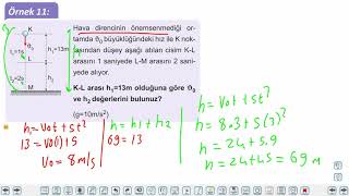 Eğitim Vadisi 11.Sınıf Fizik 7.Föy Bir Boyutta Sabit İvmeli Hareket 3 (Düşey Atış Hareketi) Konu Anlatım Videoları