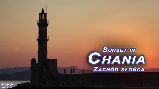 Zachód słońca w Chanii