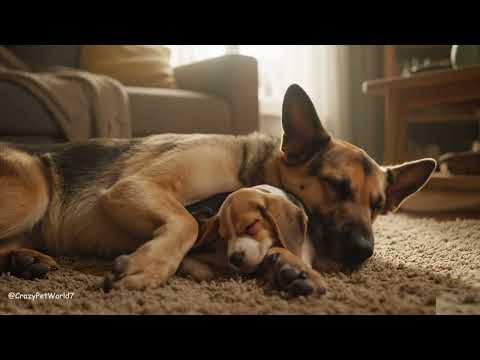 The Puppy Says I Feel Safe With You To The German Shepherd