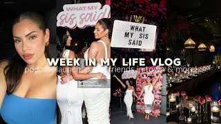 WEEK IN MY LIFE VLOG♡ balancing it all, our new podcast, launch party, pilates, & more!