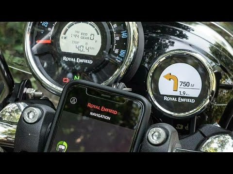 Royal Enfield METEOR 350 Bluetooth Navigation Feature Details | Tripper Display Unit
