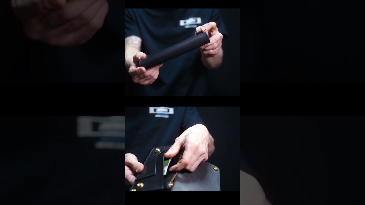 ブラックサドルレザー・トラッカーウォレット Leather Craft #shorts #truckerwallet #トラッカーウォレット