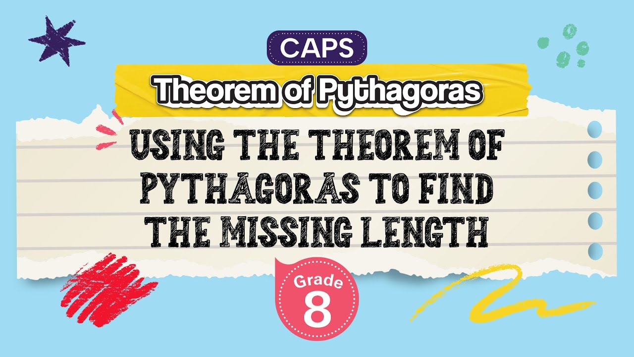 Using the theorem of Pythagoras to find the missing length in a right-angled triangle