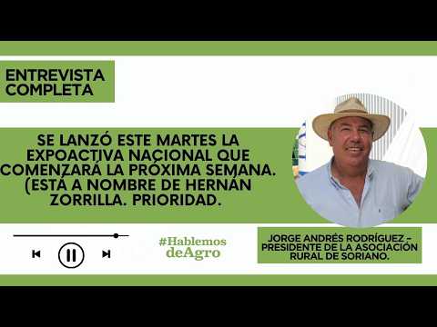 Jorge Andrés Rodríguez – Presidente de la Asociación Rural de Soriano.
