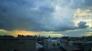 preview picture of video 'Time Lapse of Cloudscape during Sunset in Brooklyn, NY, 18:12 - 20:26'