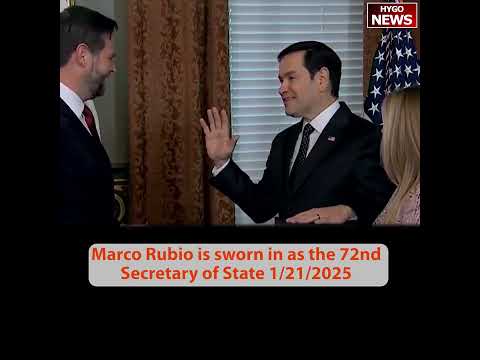 Marco Rubio sworn in 72nd Sec of State, greets employees, AMERICA FIRST policy, most talented