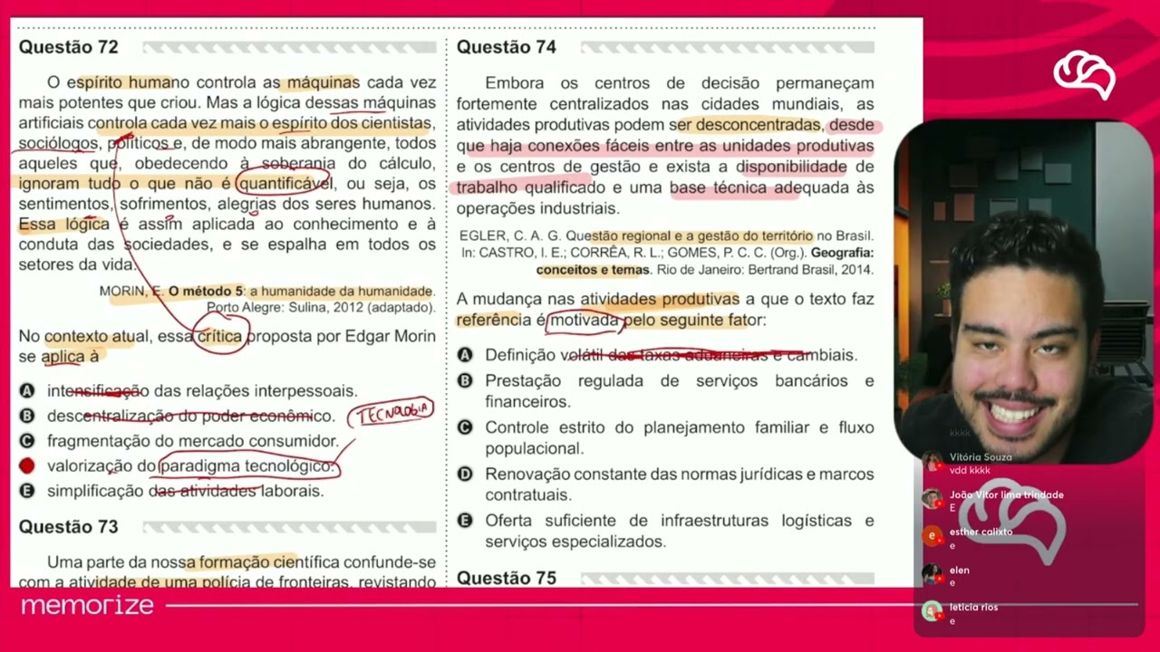 Resolução em Vídeo — Questão 74 ENEM 2019 PPL