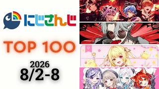 【2026/8/2-8】にじさんじ 歌ってみた&オリジナルソング 週間再生数ランキング TOP 100 + 新曲
