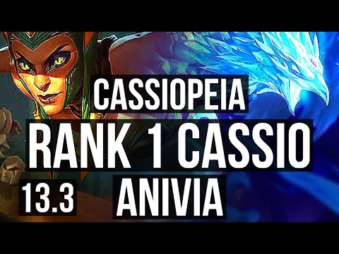 CASSIOPEIA vs ANIVIA (MID) | Rank 1 Cassio, 8/1/5, 500+ games, Godlike | TR Grandmaster | 13.3