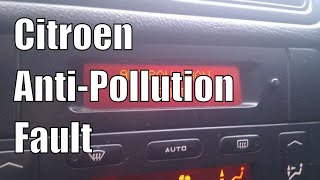 Citroen C5 2.2HDi anti-pollution warning, ESPR warning.