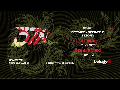 Pēdējās 200 biļetes - 13.janvārī - Betsafe X 371Battle sezonas 1/4 fināls!