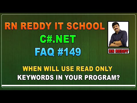 C# FAQ#149  When will use read only keywords in your program?