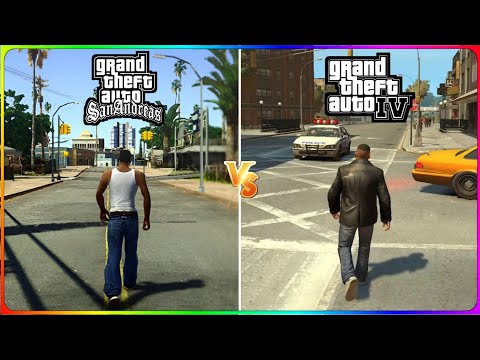 GTA 4 vs GTA San Andreas | Side-by-Side Comparison |