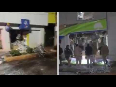 Ataque a tres bancos en Santa Rita durante la madrugada