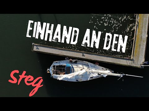 Hafenmanöver. Einhand, kontrolliert, mit Leinenarbeit längsseits an den Steg- ablandiger Wind. Easy!