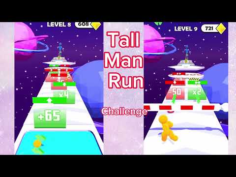 Swimming pool and height bar blocking challenges Tall man run