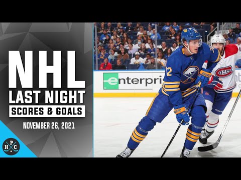NHL Last Night: All 70 Goals and Scores on November 26, 2021