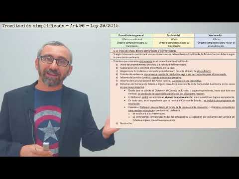 Ley 39/2015 - Tramitación simplificada del procedimiento administrativo común.