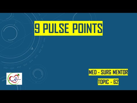 9 Pulse points - Pulse points in body #medsurgmentor