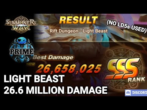 @GenesisPrime Light Beast 26.6 Million Damage - Summoners War