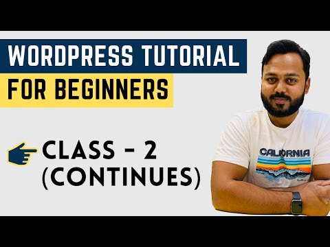 WordPress Tutorial for Beginners Class 1
