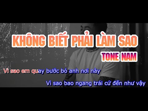 Không Biết Phải Làm Sao (Karaoke Nam) - Quang Đăng Trần x ViAM | Hy vọng sau này yêu một người khác