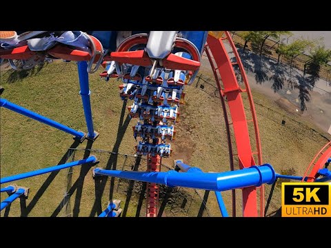 Back row point of view footage of Superman - Ultimate Flight