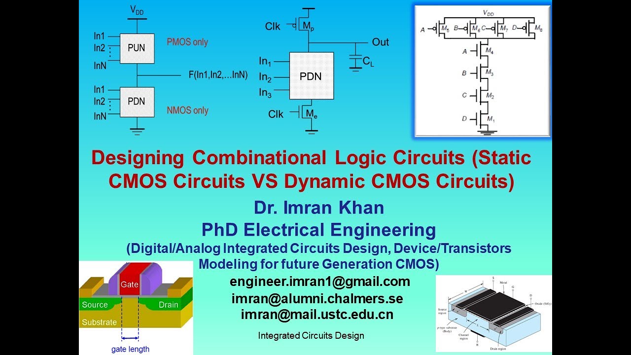 Designing Combinational Logic Circuits using MOSFET (Static CMOS Circuits VS Dynamic CMOS Circuits)