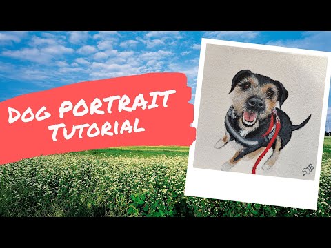 How to Paint a Dog in Acrylics / Intermediate TUTORIAL / Paint With Sarah Jane