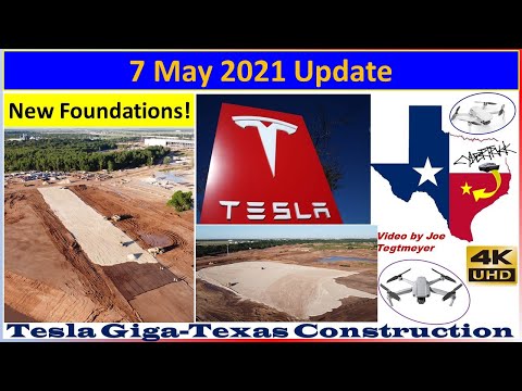 Tesla Gigafactory Texas 7 May 2021 Cyber Truck & Model Y Factory Construction Update (07:25AM)