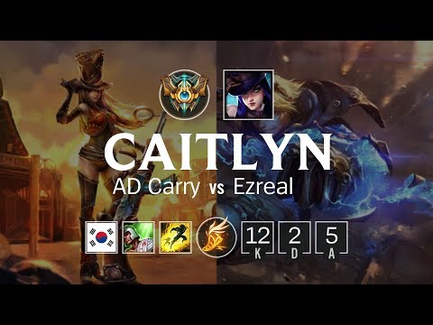 Caitlyn AD Carry vs Ezreal - KR Challenger Patch 8.9