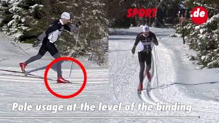 preview picture of video 'Cross-country skiing technique: Classic diagonal'