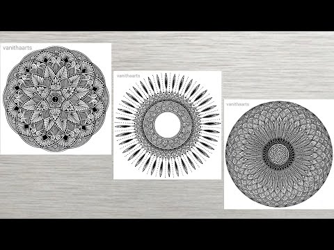 Mandala Art Using Spirograph Technique Step by step Tutorial vanithaarts spirograph mandalaart