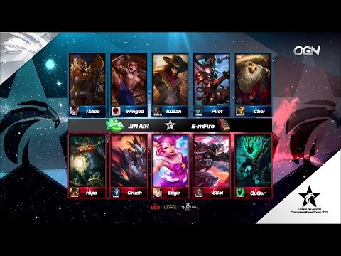 EMF vs JAG Game 2 Highlights - E-MFIRE vs JIN AIR GREENWINGS - LCK Week 2 - SPRING 2016