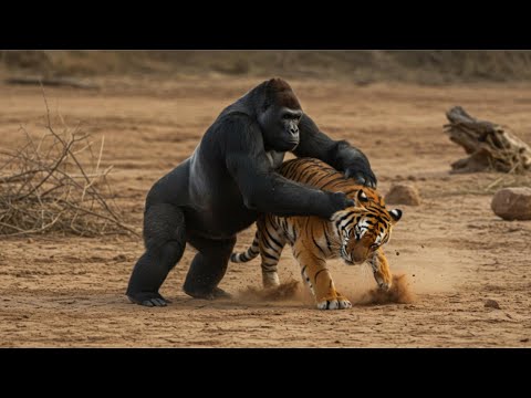 Lion vs Tiger vs Gorilla – Ultimate Wild Showdown! #gorilla #tiger #lion