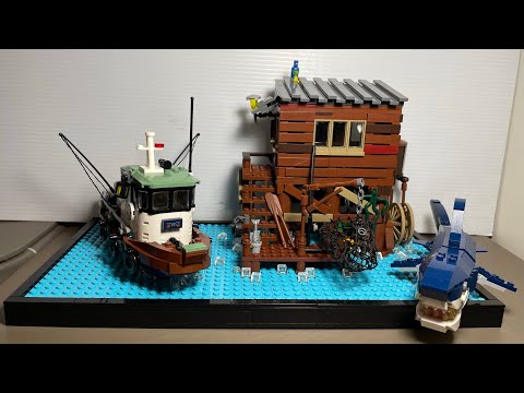 Lego Fishing Shack and Boat
