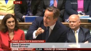 Phil Wilson asks David Cameron a question
