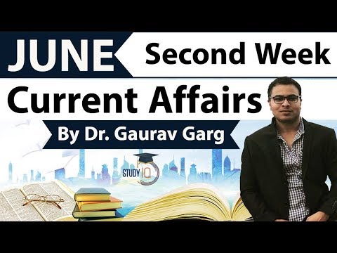 June 2018 current affairs in English second week set 2 - IBPS/SSC CGL/CHSL/LDC/Police/KVS/UGC/CLAT