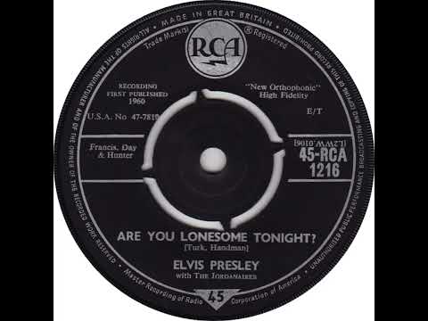 UK no. 1, (122) Elvis Presley with The Jordanaires - Are You Lonesome Tonight
