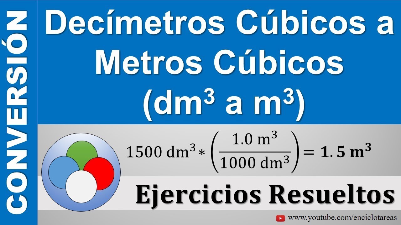 Decímetros Cúbicos a Metros Cúbicos (dm3 a m3) Muy sencillo