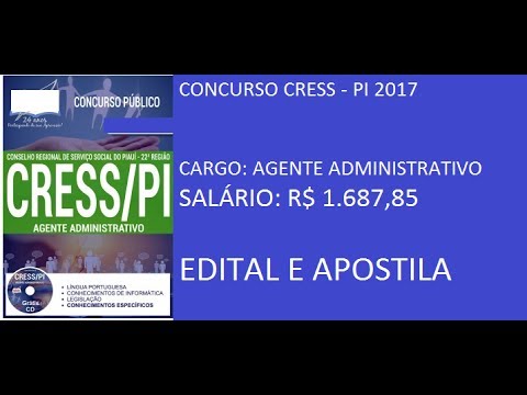 CONCURSO CRESS   PI 2017   AGENTE ADMINISTRATIVO