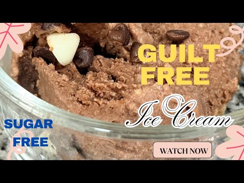 Guilt-Free Summer Treat! Easy Sugar-Free Ice Cream Recipe at Home 🍦#guiltfreetreats #icecream